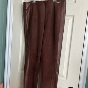 NWT Marc New York cognac suede & vegan leather Dress Pants